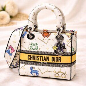 Authentic Dior Lady D-Lite Zodiac Embroidered MiniChristian Dior Paris Crossbody